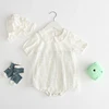 Newborn short sleeve baby girl rompers jusuit dress cotton
