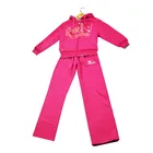 Sweet two-piece suit rose color girl child clothing set