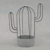 wholesale cactus shaped cement flower pot with iron stand