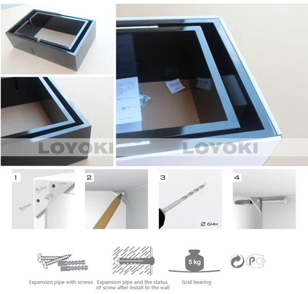 decor wall cube shelf table with attached lamp