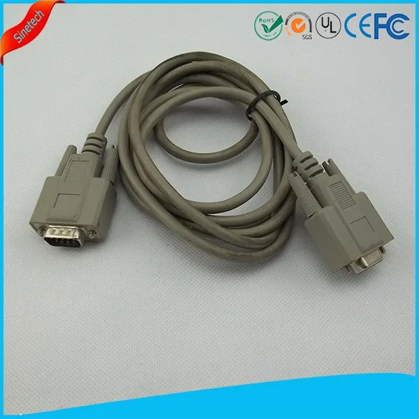 Nickel plated DB9 connector male to female cable RS232 cable