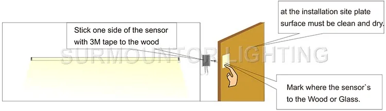 12V touch sensor Smart Light Switch, Led Light Mirror Touch Sensor Switch Factory Wholesale