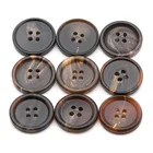 2019 Colorful factory wholesale 4-holes flatback imitated horn resin button