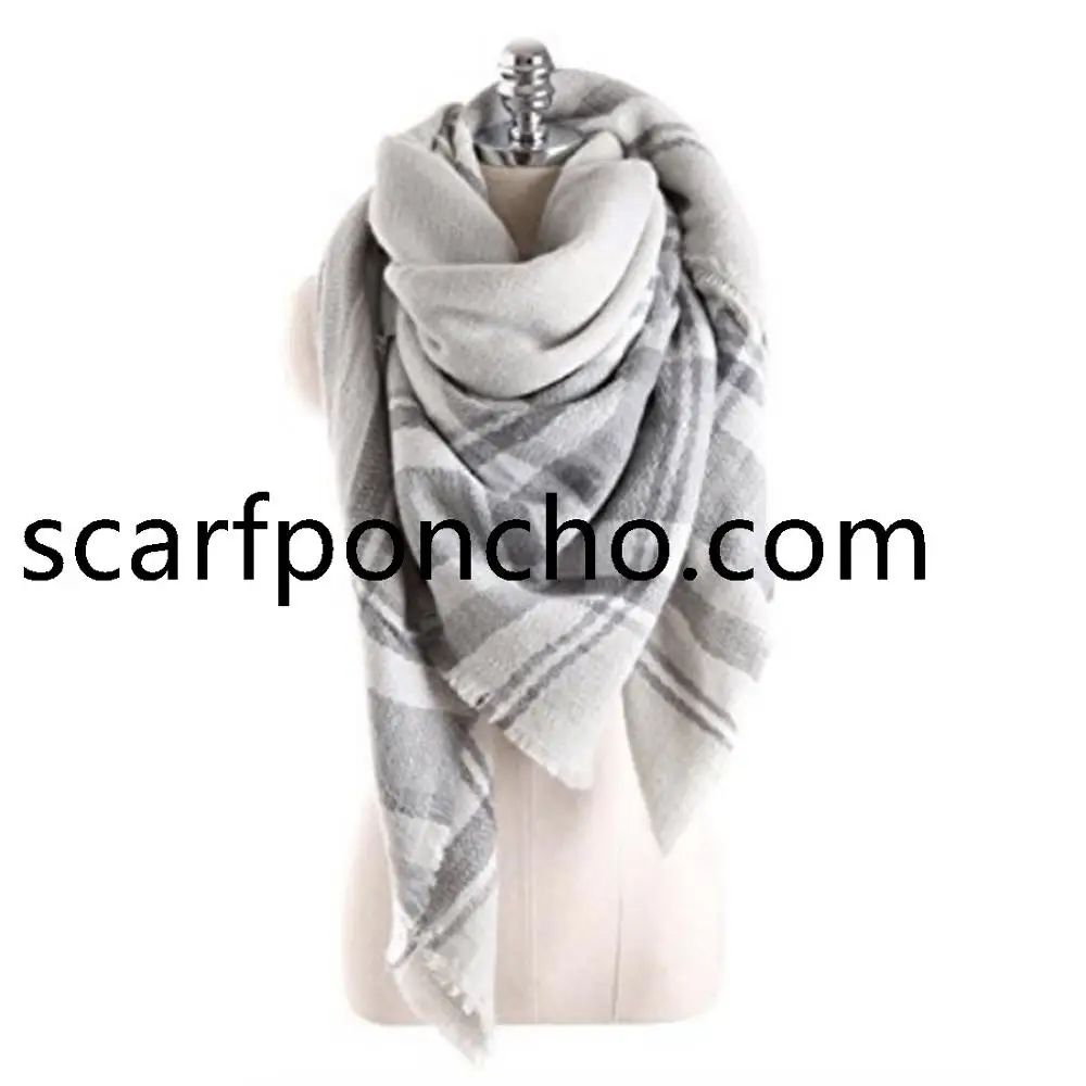 quality custom multicolor women winter warm long shawl cashmere