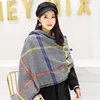 Best price low MOQ 100% acrylic colorful nice swallow grid 70*200cm shawl