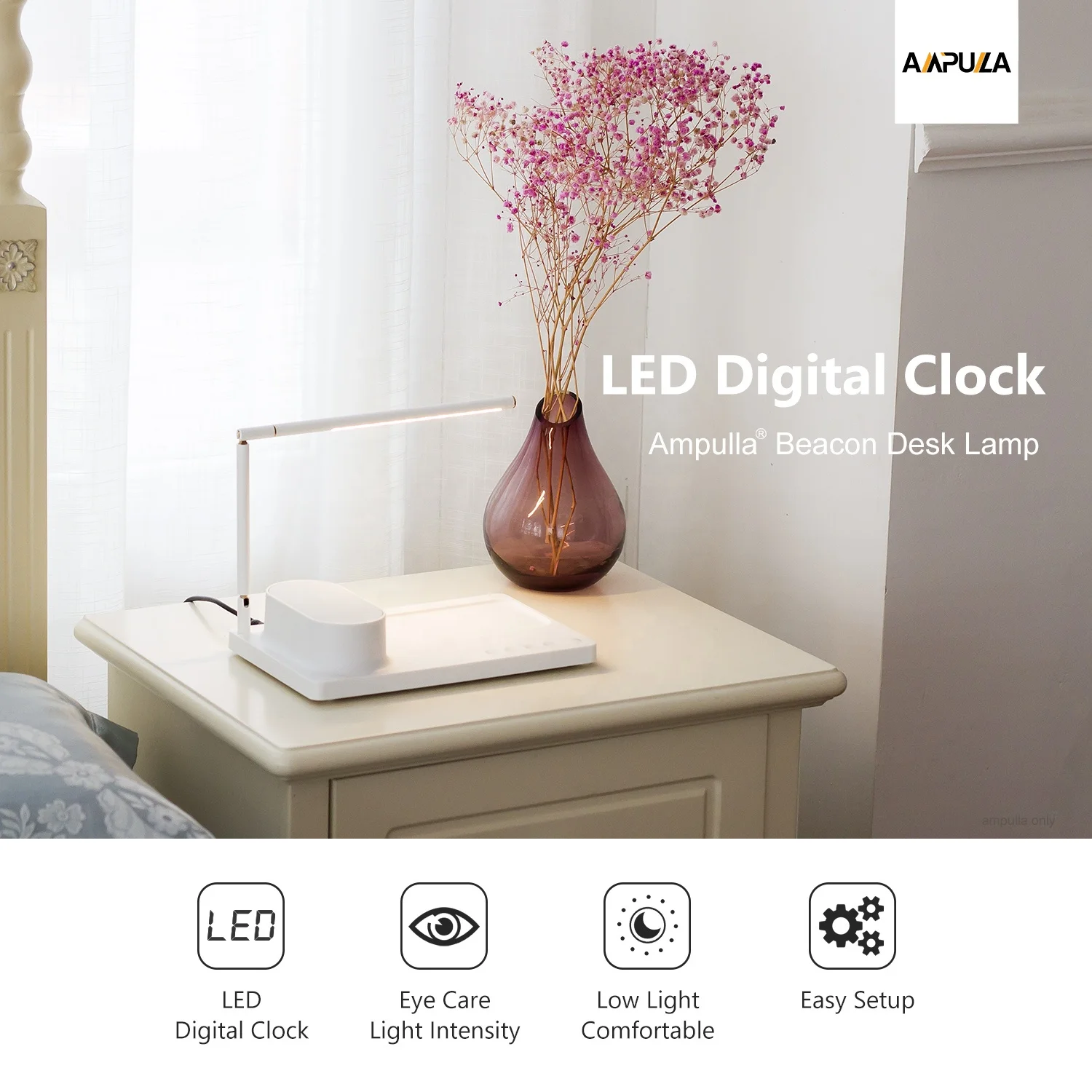 Masdio Beacon Wireless Charging Table Lamp with Wireless Speaker for Deep Bass Music - ANKUX.COM