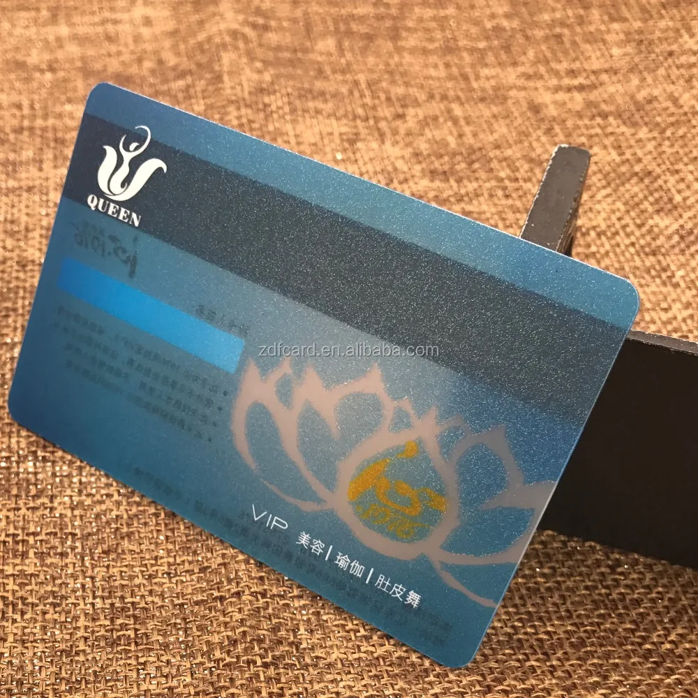 transparent plastic clear pvc magnetic stripe card