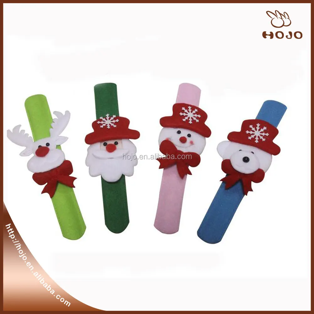 promotion gifts christmas kids plush slap band led x-mas slap