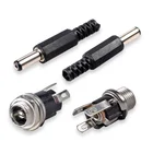 5.5mm x 2.1mm Male DC Power Plug Connector & Screw Lock Female Panel Socket Mount Adapter