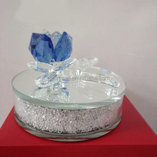 hot sale crystal wedding return gifts desk or car decoration red