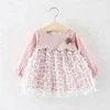 New design girl wool dress 0-3 years old baby girl autumn fashion style princess dress skirt