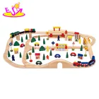 2017 Most popular funny activity toys kids wooden toy train sets W04C068