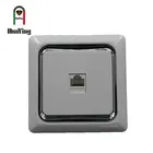 Wall Socket Size Outlet Socket European Standard 68*68 Size Rj11 Outlet 1 Gang Telephone Socket