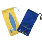 Colorful Soft Microfiber Sunglasses Pouch With Logo Brand Name Printed