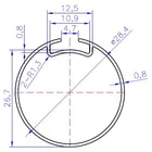Roller Blinds components 28mm Aluminum tube 0.226kg/m Extrusion Profiles Tube Window shades parts