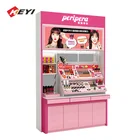 Cosmetic Shop Furniture Design Wooden Display High Showcase / Simple Cosmetics Display Showcase