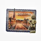 New design custom wholesale souvenir Belgium fridge magnet