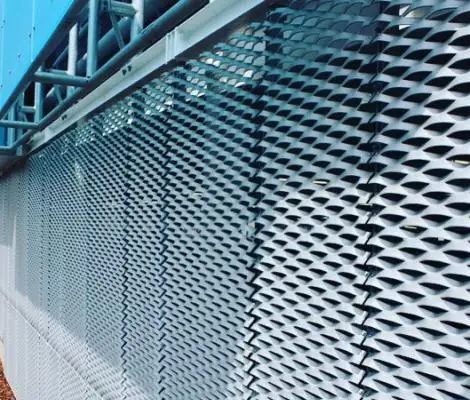 Aluminum expanded metal sheet for curtain wall