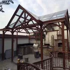 Profession aluminium free standing sun room glass house