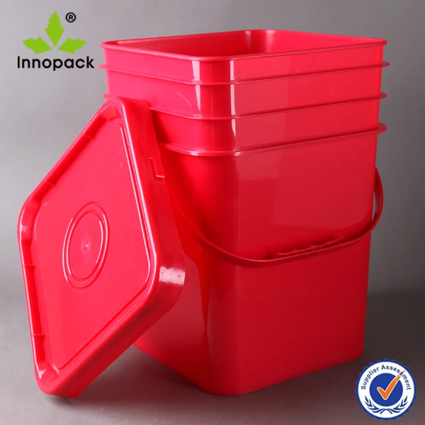 Food Grade Square 5 Gallon Plastic Bucket Leak Proof Buy Square