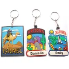 Promotional 2d custom shaped soft pvc keychain