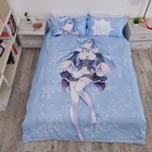 wholesale anime bedding set four pieces Re Zero Starting Life in Another World life Rem comfort sheet set