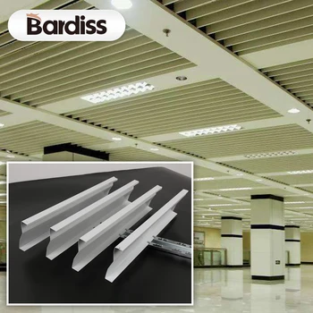 Aluminum Hook Baffle Ceilings In Hall False Slat Aluminium Louver Ceiling View Aluminium Louver Ceiling Bardiss Product Details From Foshan Bardiss