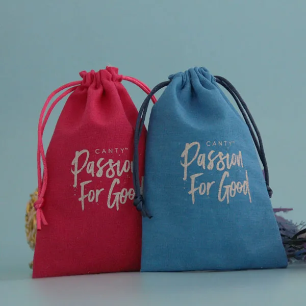 colorful jute bag, jute pouch,small linen jute burlap gift bags