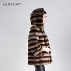 Top grade hand knit real rabbit fur coat with hood fur style handmade rabbit fur jackets