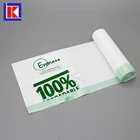 Eco Friendly 100% Biodegradable Cornstarch Trash Bags Compostable Flat Garbage Bags