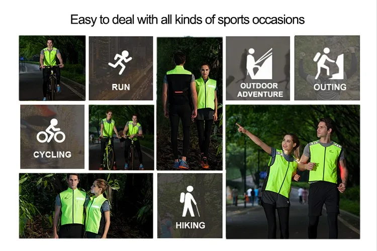 outdoor night sports led lighting flashing cycling gear