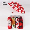 RST brand new product fashion design windproof high quality flower print 5 folds umbrella
