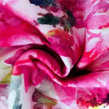 Flower Design Printed Cotton French Terry Knitted Fabric for Kids