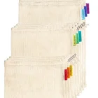 Reusable Produce Bags - Organic Cotton Mesh Drawstring Bags Net Shopping Bags for Grocery Fruit Vegetables Toys Storage