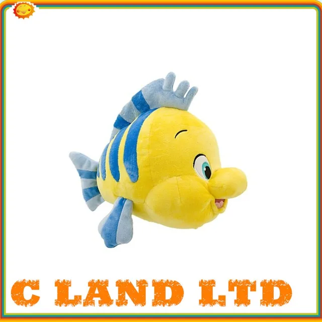 flounder and sebastian plush set stuffed fish animals