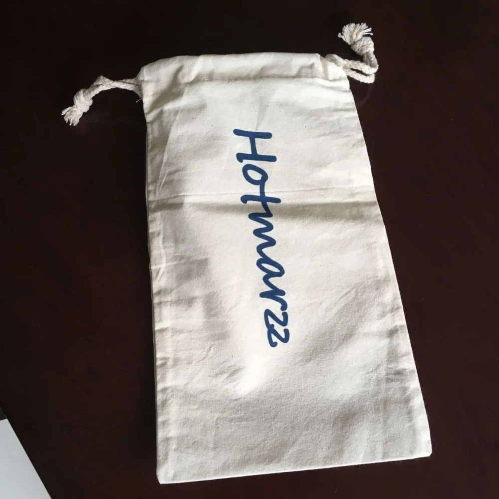100% cotton muslin calico drawstring gift bag