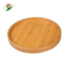 Wholesale cheap round wooden bamboo serving tray for kitchenware tableware