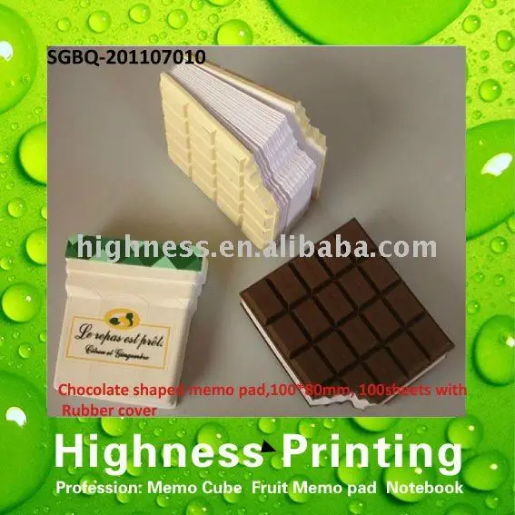 2015 promotional gift sweet chocolate sticky memo paper cookie