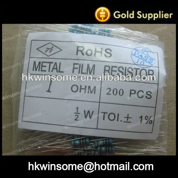 (metal film resistor) 1ohm 1/2w 1%