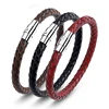 Cheap Simple Men And Women Lovers Hand Woven 3 Color Available Braided Leather Bracelet Wholesale