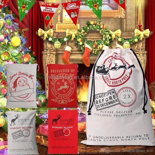 vintage christmas gift bag decoration creative santa claus deer