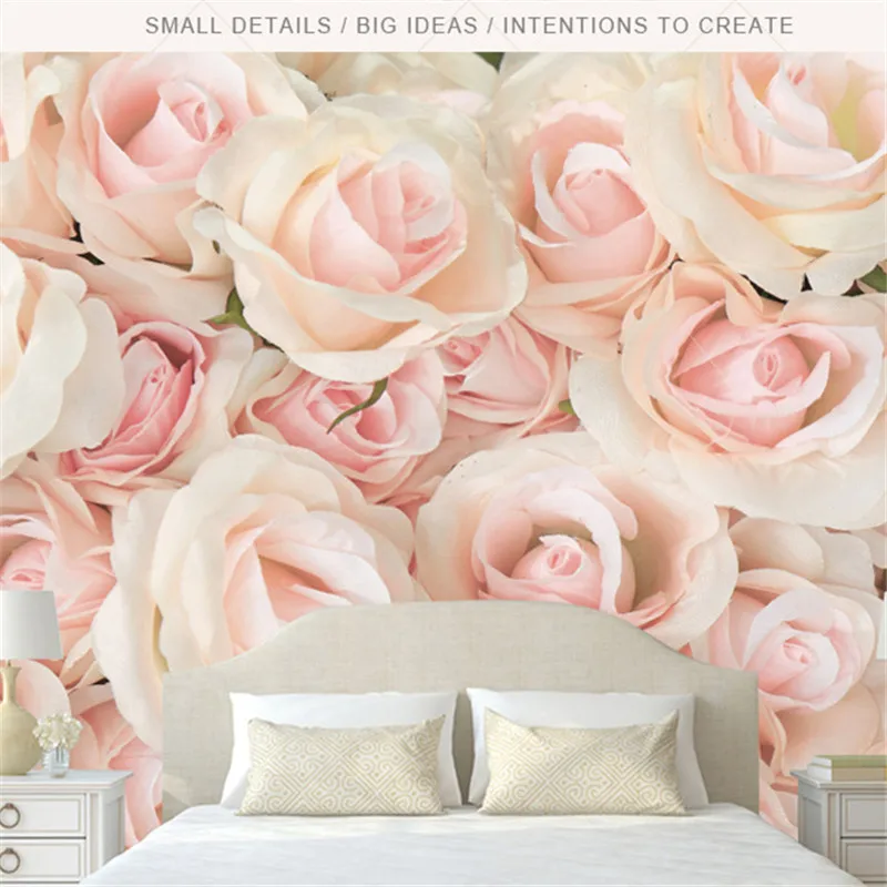 Us 21 24 51 Off Custom Romantic Rose Photo Wallpapers For Walls 3d Murals Pink Flowers Wallpapers For Living Room Wall Papers Home Decor Bedroom In