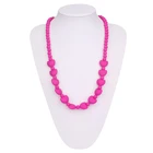 Baby chewing necklace beads jewelry large silicone teething pendant