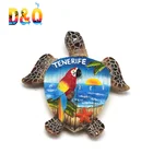 Hot sale factory direct hand-painted craft sea turtle 3d Tenerife fridge magnet
