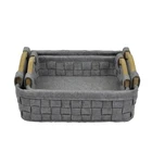 Hot sell Eco friendly handmade felt laundry basket bag organizers storage basket