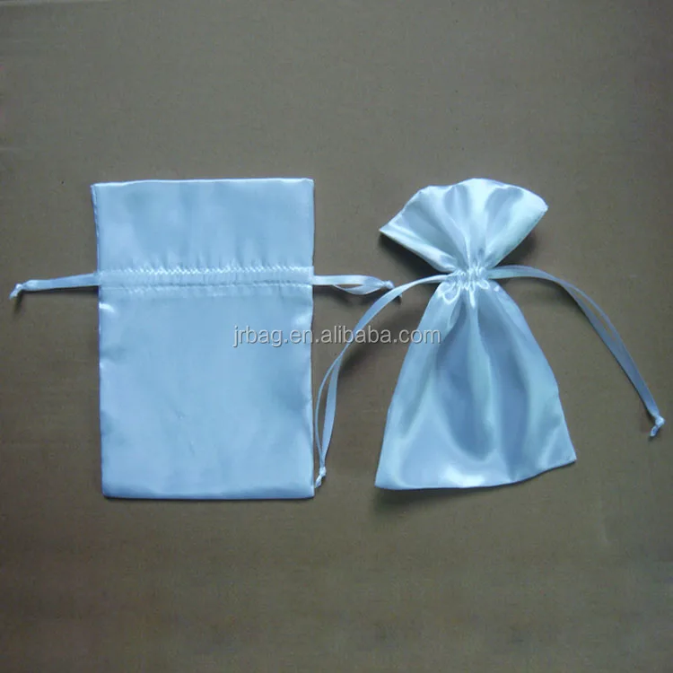 satin bag with ribbon drawstring