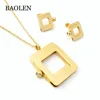 Good Quality Costume Gold Plated Pendant Jewelry Sets Pendant Necklace Earrings Sets