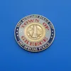 soft enamel epoxy gold challenge coin for town of Greece