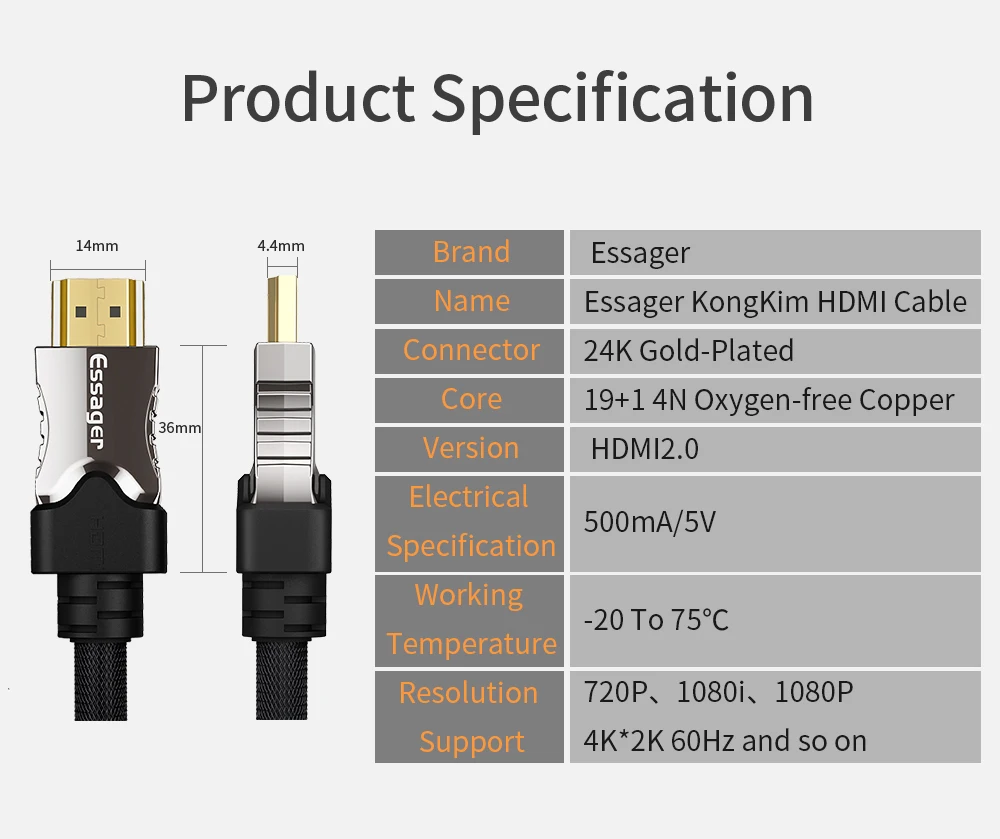 Wholesale Video Cable 4k 3D Cable for HDTV LCD Laptop PS4 Projector Computer 1m 2m 3m 5m 8m 10m - ANKUX.COM