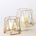 Light Holder Tea Light Holder Gold Geometric Tea Light Holder For Wedding Home Decoration